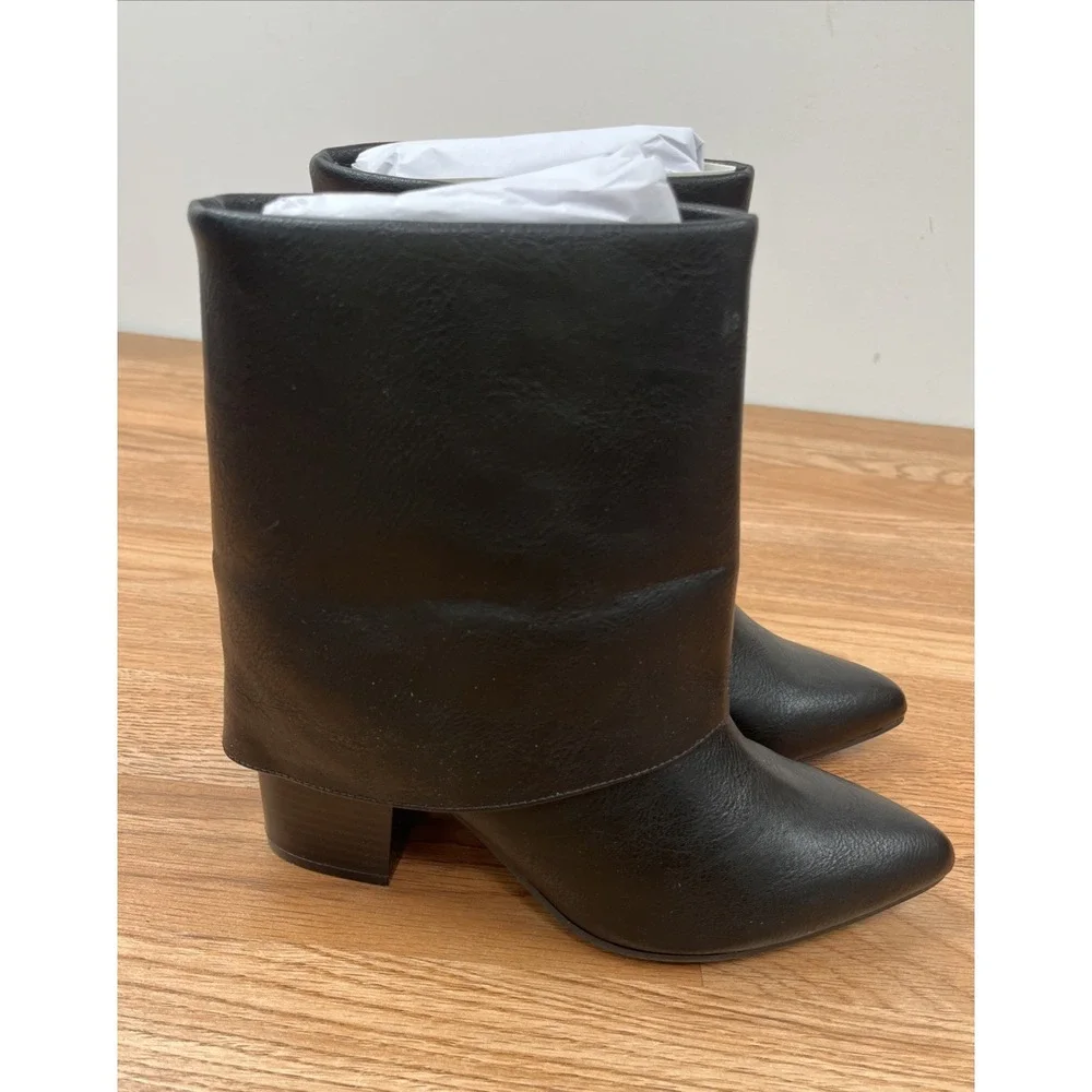 SO Amarella Fold Over Boots Women's Size 6.5 Black